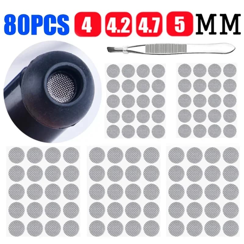 Earphone Dustproof Network Anti Dust Protector Mesh 4mm 4.2mm 4.7mm 5mm Self-Adhesive DIY Filter In-ear Headphones Accessories
