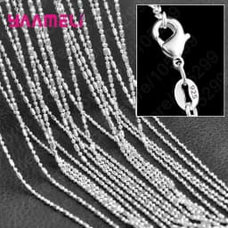 5Pcs Real 925 Sterling Silver Women Men Chains Necklace Wholesale Jewelry Components Making Accessories for Pendant