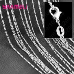 5Pcs Real 925 Sterling Silver Women Men Chains Necklace Wholesale Jewelry Components Making Accessories for Pendant