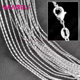 5Pcs Real 925 Sterling Silver Women Men Chains Necklace Wholesale Jewelry Components Making Accessories for Pendant