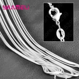 5Pcs Real 925 Sterling Silver Women Men Chains Necklace Wholesale Jewelry Components Making Accessories for Pendant