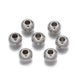 50/100pcs 316 Stainless Steel Spacer Bead For DIY Necklace European Bracelet Jewelry Craft Making Supplies Accessories Material