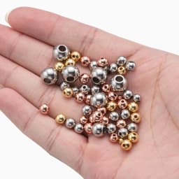 50/100pcs 316 Stainless Steel Spacer Bead For DIY Necklace European Bracelet Jewelry Craft Making Supplies Accessories Material
