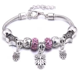 Papa Snap Brand Women Bracelet Colorful Crystal Charm Bracelet for Women DIY Beads Bracelets & Bangles Jewelry Gift