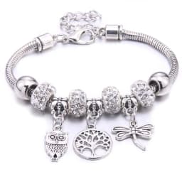 Papa Snap Brand Women Bracelet Colorful Crystal Charm Bracelet for Women DIY Beads Bracelets & Bangles Jewelry Gift