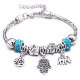 Papa Snap Brand Women Bracelet Colorful Crystal Charm Bracelet for Women DIY Beads Bracelets & Bangles Jewelry Gift