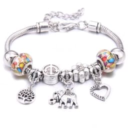 Papa Snap Brand Women Bracelet Colorful Crystal Charm Bracelet for Women DIY Beads Bracelets & Bangles Jewelry Gift