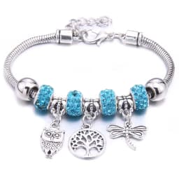 Papa Snap Brand Women Bracelet Colorful Crystal Charm Bracelet for Women DIY Beads Bracelets & Bangles Jewelry Gift
