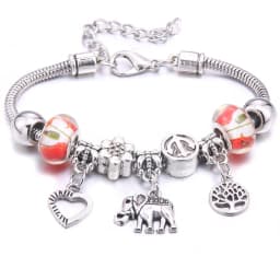 Papa Snap Brand Women Bracelet Colorful Crystal Charm Bracelet for Women DIY Beads Bracelets & Bangles Jewelry Gift