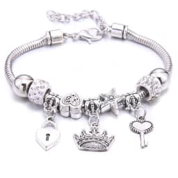 Papa Snap Brand Women Bracelet Colorful Crystal Charm Bracelet for Women DIY Beads Bracelets & Bangles Jewelry Gift