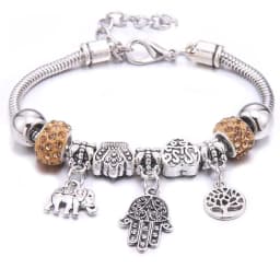 Papa Snap Brand Women Bracelet Colorful Crystal Charm Bracelet for Women DIY Beads Bracelets & Bangles Jewelry Gift