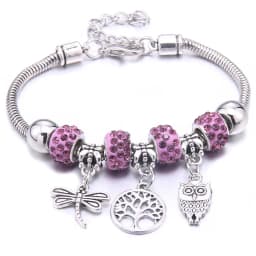 Papa Snap Brand Women Bracelet Colorful Crystal Charm Bracelet for Women DIY Beads Bracelets & Bangles Jewelry Gift