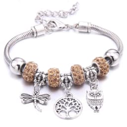 Papa Snap Brand Women Bracelet Colorful Crystal Charm Bracelet for Women DIY Beads Bracelets & Bangles Jewelry Gift