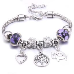Papa Snap Brand Women Bracelet Colorful Crystal Charm Bracelet for Women DIY Beads Bracelets & Bangles Jewelry Gift