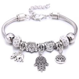 Papa Snap Brand Women Bracelet Colorful Crystal Charm Bracelet for Women DIY Beads Bracelets & Bangles Jewelry Gift