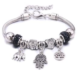 Papa Snap Brand Women Bracelet Colorful Crystal Charm Bracelet for Women DIY Beads Bracelets & Bangles Jewelry Gift