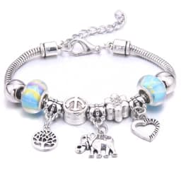 Papa Snap Brand Women Bracelet Colorful Crystal Charm Bracelet for Women DIY Beads Bracelets & Bangles Jewelry Gift