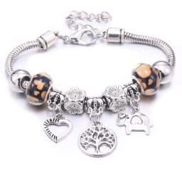 Papa Snap Brand Women Bracelet Colorful Crystal Charm Bracelet for Women DIY Beads Bracelets & Bangles Jewelry Gift
