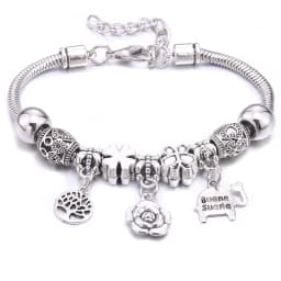 Papa Snap Brand Women Bracelet Colorful Crystal Charm Bracelet for Women DIY Beads Bracelets & Bangles Jewelry Gift