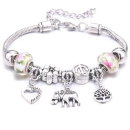 Papa Snap Brand Women Bracelet Colorful Crystal Charm Bracelet for Women DIY Beads Bracelets & Bangles Jewelry Gift