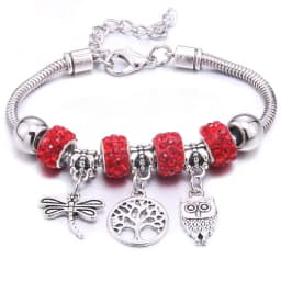 Papa Snap Brand Women Bracelet Colorful Crystal Charm Bracelet for Women DIY Beads Bracelets & Bangles Jewelry Gift