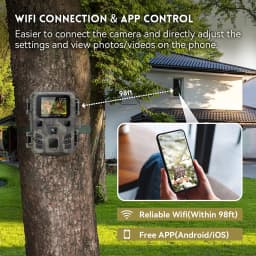 Suntekcam 20MP 1080P Wireless Hunting Camera Trail Outdoor Night Vision Waterproof IP65 Photo Trap Mini301 for Wildlife