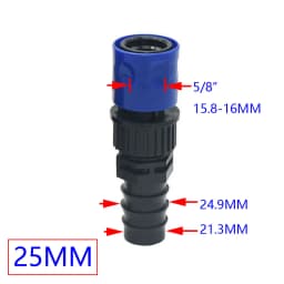Barbed 1/4 3/8 1/2 3/4 1inch Hose Quick Connector 4/7mm 8/11mm 16mm 20mm 25mm Water Hose Connector Tap 1pcs