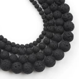Natural Lava Hematite Volcanic Stone Beads Round Rock Loose Spacer Bead For Jewelry Making 4 6 8 10mm DIY Charm Bracelet 15 INCH
