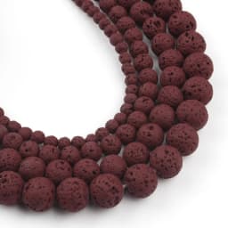 Natural Lava Hematite Volcanic Stone Beads Round Rock Loose Spacer Bead For Jewelry Making 4 6 8 10mm DIY Charm Bracelet 15 INCH