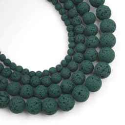 Natural Lava Hematite Volcanic Stone Beads Round Rock Loose Spacer Bead For Jewelry Making 4 6 8 10mm DIY Charm Bracelet 15 INCH