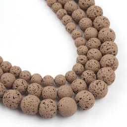 Natural Lava Hematite Volcanic Stone Beads Round Rock Loose Spacer Bead For Jewelry Making 4 6 8 10mm DIY Charm Bracelet 15 INCH