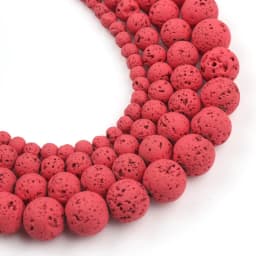 Natural Lava Hematite Volcanic Stone Beads Round Rock Loose Spacer Bead For Jewelry Making 4 6 8 10mm DIY Charm Bracelet 15 INCH