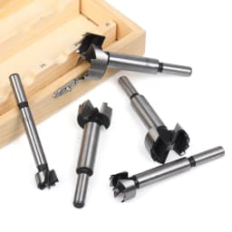 Versery 5PCS/Set 15/20/25/30/35mm Forstner Boring Drill Bits Kit Woodworking Self Centering Hole Saw Wood Cutter Tools Set