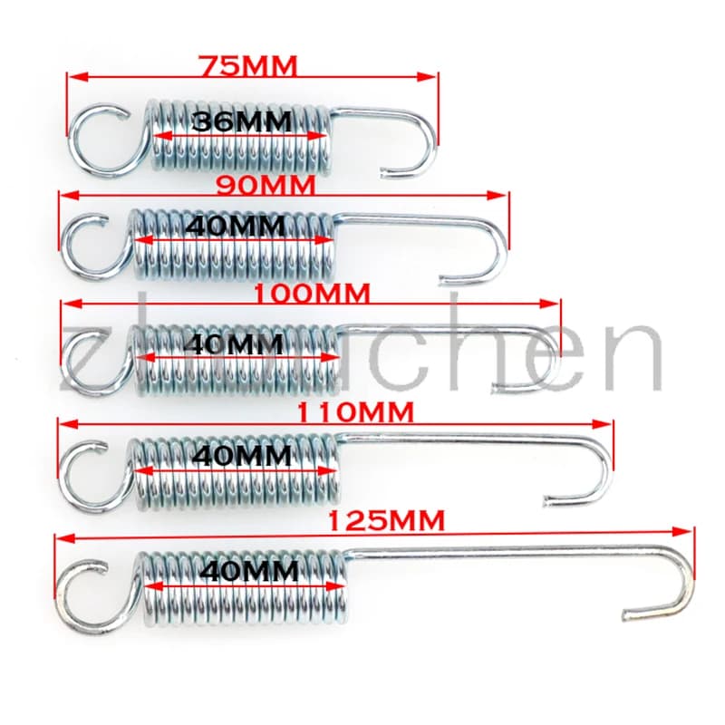 75mm 90mm 100mm 110mm 125mm Kickstand Spring For CRF50 TTR Lifan YX Zongshen SSR Dirt Pit Bike