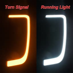 Motorcycle LED Turn Signal Light Fairing Lower Grills Black For Harley Touring Street Glide Road Glide Electra Glide FLHTK FLTRU