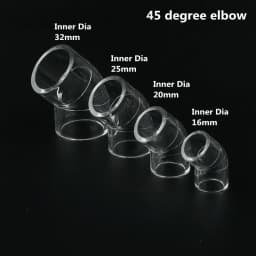 1~3PCS Acrylic Pipe Fitting Elbow Tee End Cap Transparent Plexiglass Fish Tank Joints Water Tank Accessories Acrylic Connector