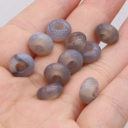 New 10pcs / Lot Natural Agates Beads Abacus Shape Big Hole Natural Stone Beads Size 5x10mm for Making Jewelry Necklace Hole 4mm