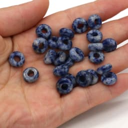 New 10pcs / Lot Natural Agates Beads Abacus Shape Big Hole Natural Stone Beads Size 5x10mm for Making Jewelry Necklace Hole 4mm