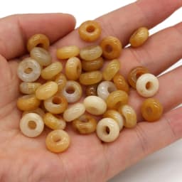 New 10pcs / Lot Natural Agates Beads Abacus Shape Big Hole Natural Stone Beads Size 5x10mm for Making Jewelry Necklace Hole 4mm