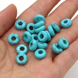 New 10pcs / Lot Natural Agates Beads Abacus Shape Big Hole Natural Stone Beads Size 5x10mm for Making Jewelry Necklace Hole 4mm