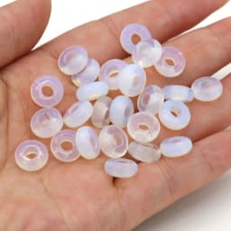 New 10pcs / Lot Natural Agates Beads Abacus Shape Big Hole Natural Stone Beads Size 5x10mm for Making Jewelry Necklace Hole 4mm