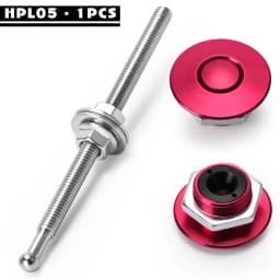 1.25' Universal Style Push Button Billet Hood Pins Lock Clip Kit For BMW Ect Car Quick Pins PQY-HPL04/05