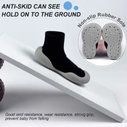 Baby Sock Shoes Non-slip Toddler Walking Shoes Infant Floor Socks Soft Rubber Sole First Walker Breathable Booties Boys Girls