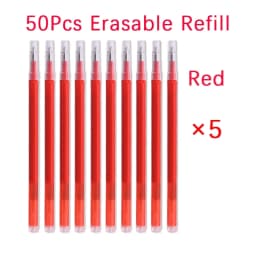 50 Pcs/Set 0.7mm Erasable Pen Refill Rod Magic Erasable Gel Pen Blue Black Ink 8 Color Office Stationery Writing Supplies