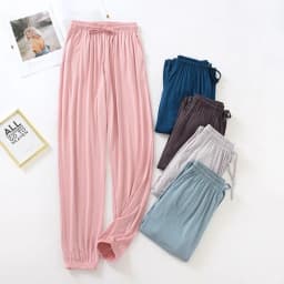 Japanese New Style Home Service Ladies Pants Spring And Summer Thin Modal Loose Large Size Solid Color Home Pants Women Bottoms