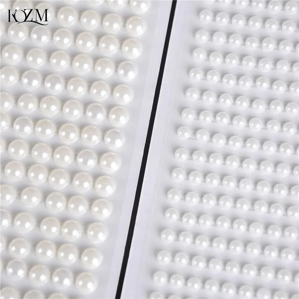 4/6/8mm Mobile Stationery Pearls Stickers Personalized Diamond Laptop Skins Imitation Pearls Acrylic Self Adhesive Accessories