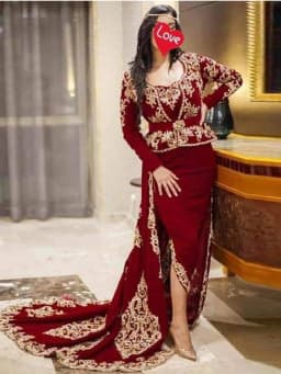 Smileven Karakou Algerian Caftan Formal Evening Dresses 4 Peices Detachable Belt Prom Dress Arabic Evening Party Gowns Customize