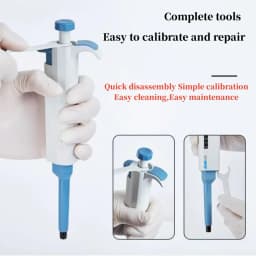 IKEME Single Channel Adjustable Volume Micropipette Laboratory Pipette Multiple Range Options 0.1μL-10mL with Pipette Tips