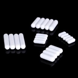 PTFE Magnetic Stirrer Bar Cylindrical Stir Bar Type-C Magneton Laboratory Chemical Stirring Bars Mixer White Spin Bars , 10Pcs