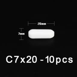 PTFE Magnetic Stirrer Bar Cylindrical Stir Bar Type-C Magneton Laboratory Chemical Stirring Bars Mixer White Spin Bars , 10Pcs